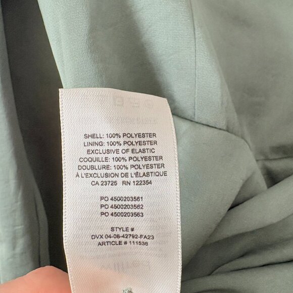 Aritzia Wilfred Anfora Satin Long Sleeve Dress Gallery Green Sage Size 4 - Picture 9 of 9